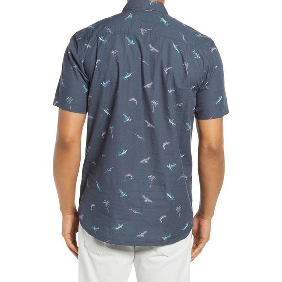 Roark Mariner Short Sleeve Button-Down Shirt Size Large - Picture 3 of 9